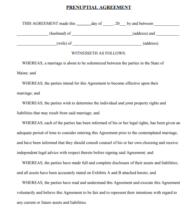 Prenuptial Agreement Templates | Poster Template