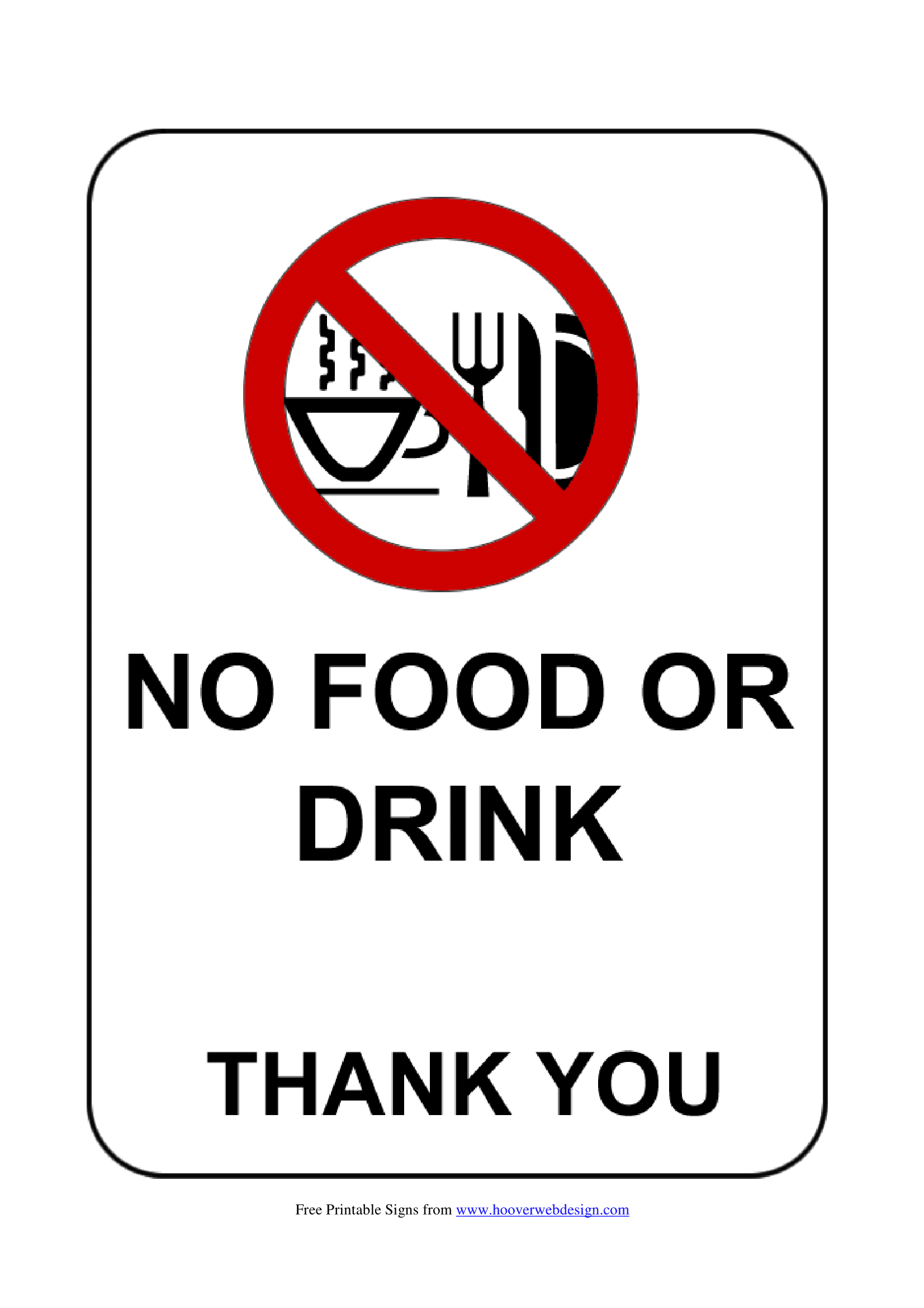 No Food Or Drink Signs | Poster Template