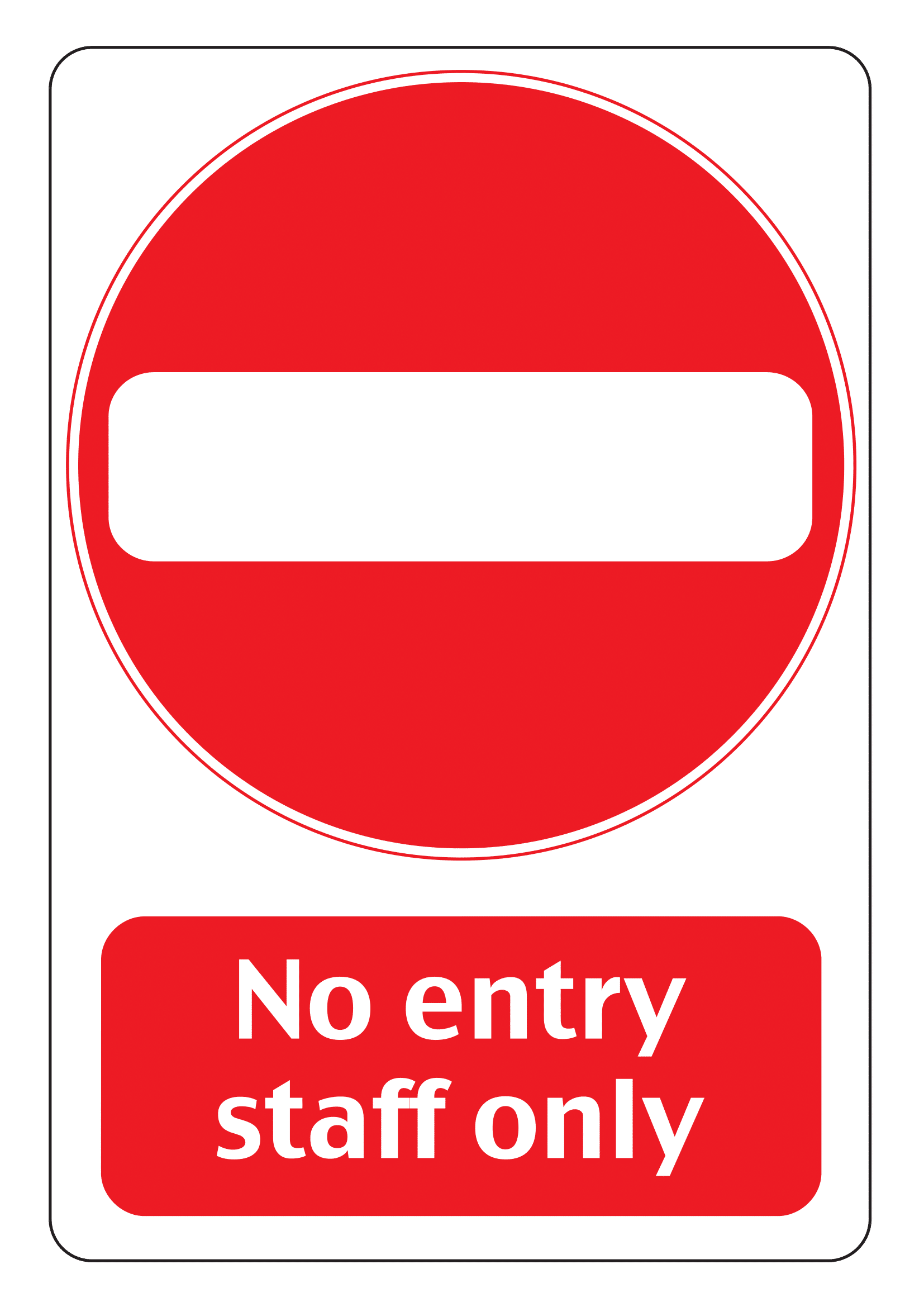 No Entry Sign To Print
