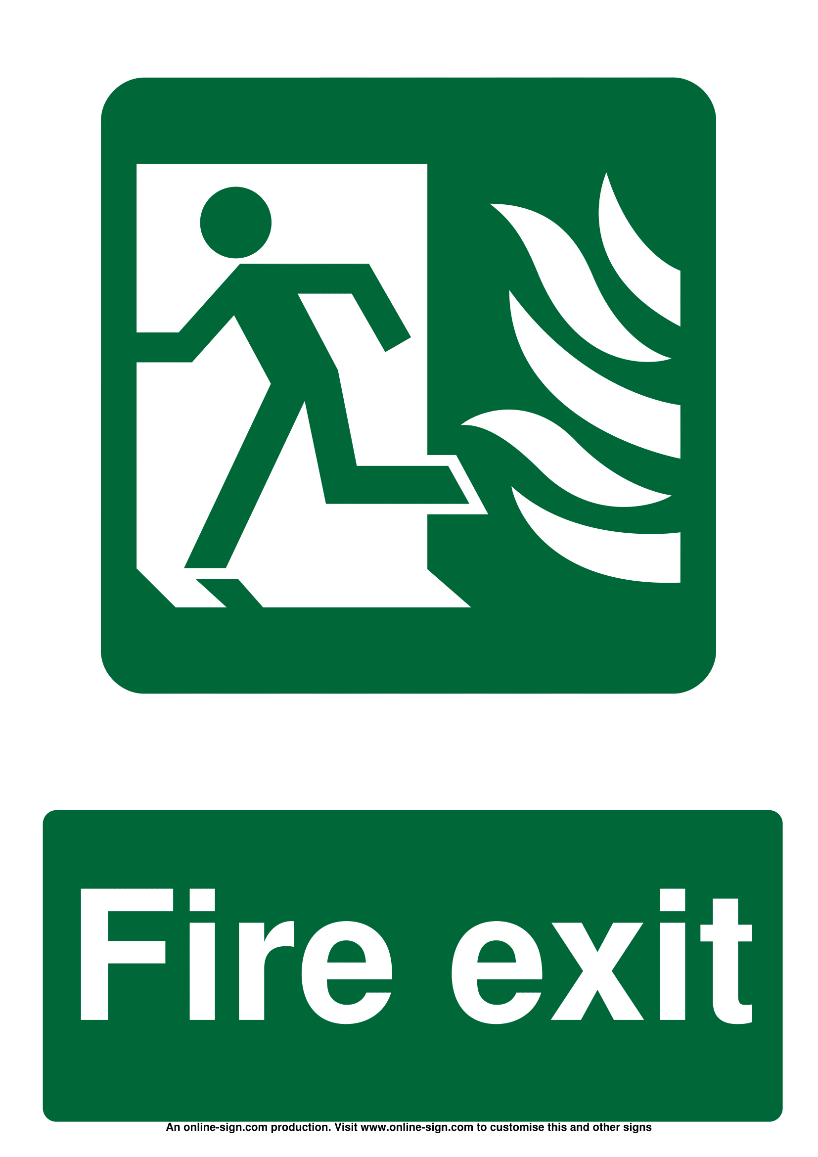 Fire Exit Signs | Poster Template