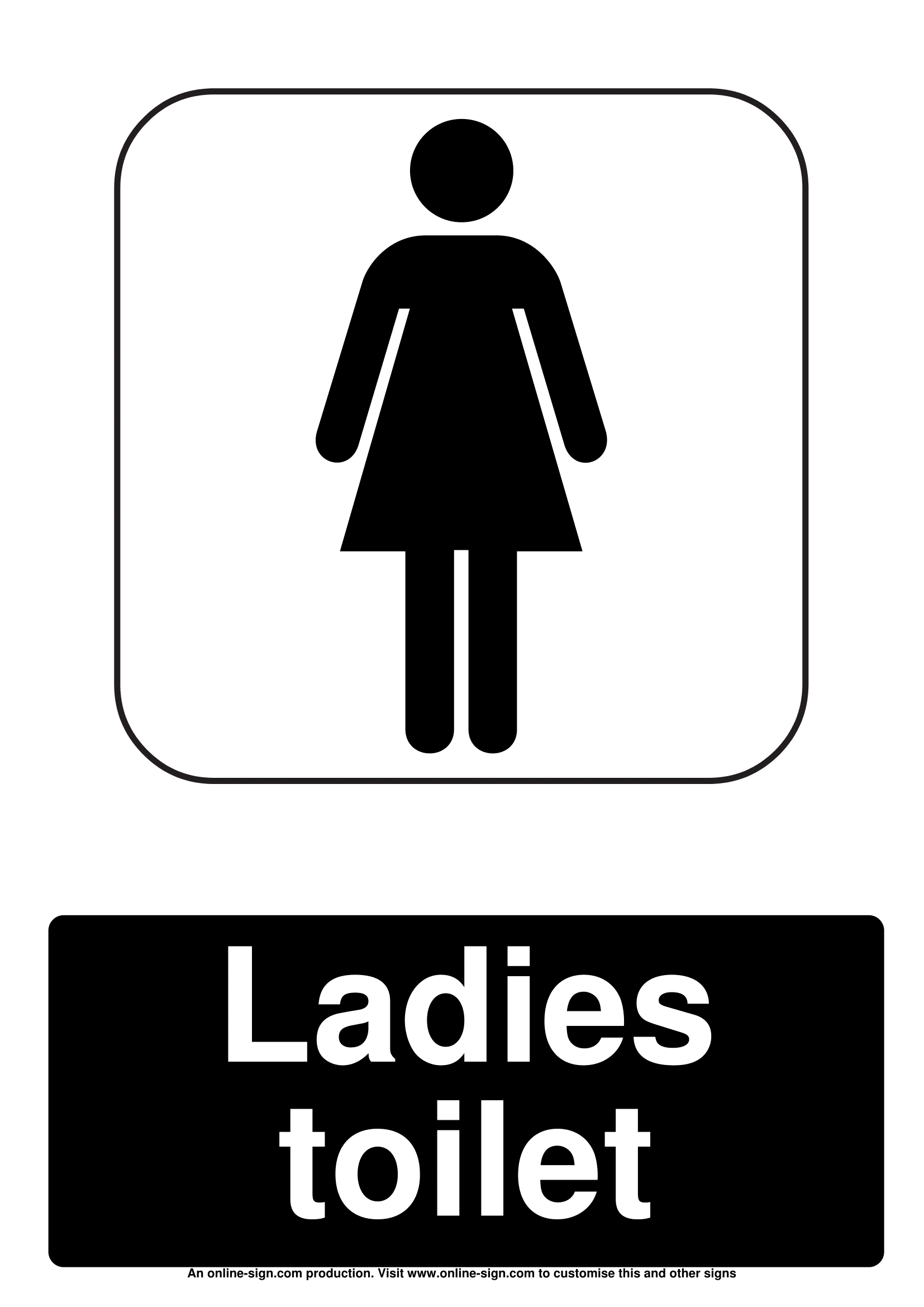 Ladies Toilet Sign Printable Ladies Toilet Sign Printable