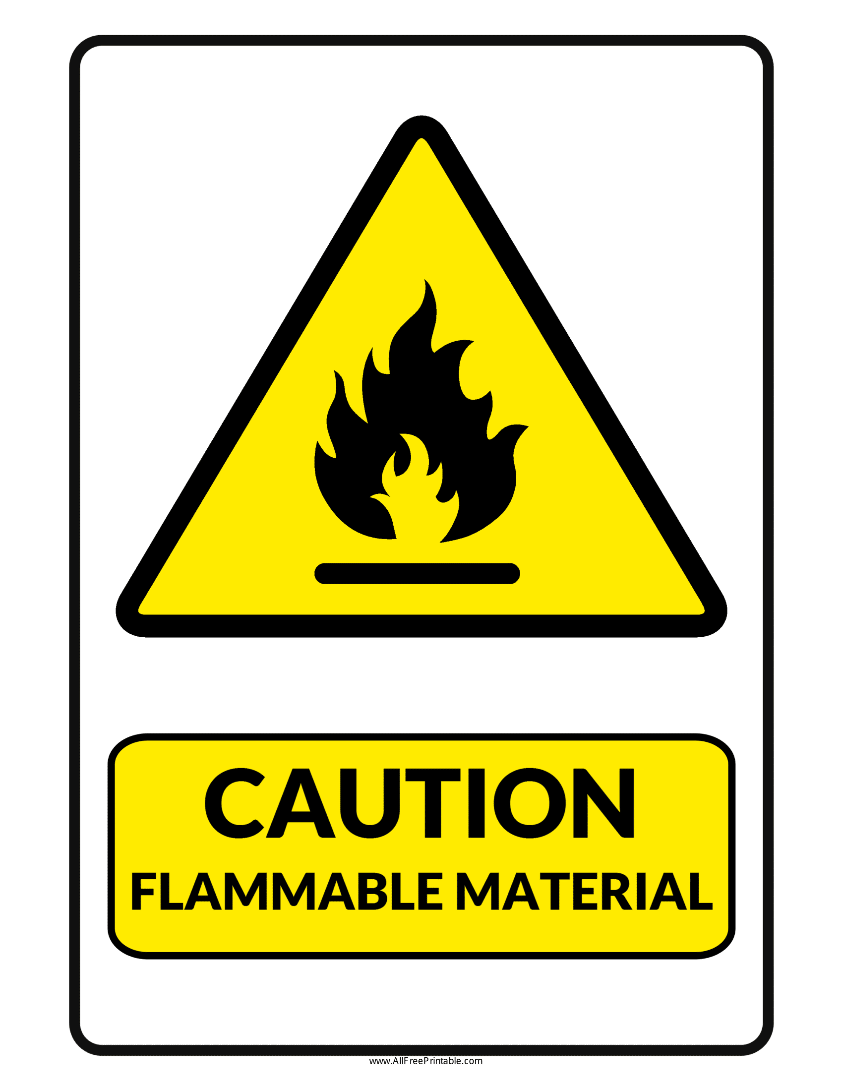 Flammable Warning Sign